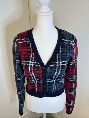 HOLLISTER Cropped Plaid Cardigan - FREE SHIPPING on Bundles $85+